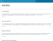 Tablet Screenshot of cedarwrites.com